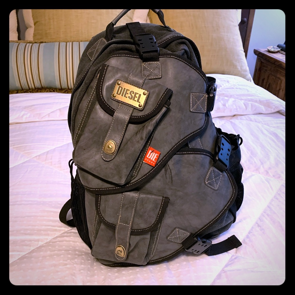 DIESEL Leather/Canvas Backpack
